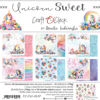 8X8 Paper Pad, Unicorn Sweet