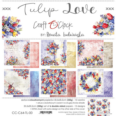 12X12 Paper Pad, Tulip Love