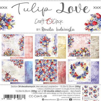 6X6 Paper Pad, Tulip Love
