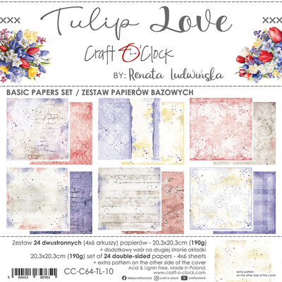8X8 Basics Paper Pad, Tulip Love