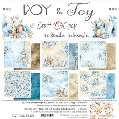 12X12 Paper Pad, Boy & Toy