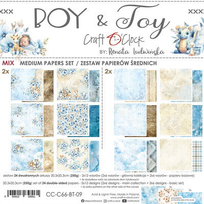 8X8 Mix Paper Pad, Boy & Toy