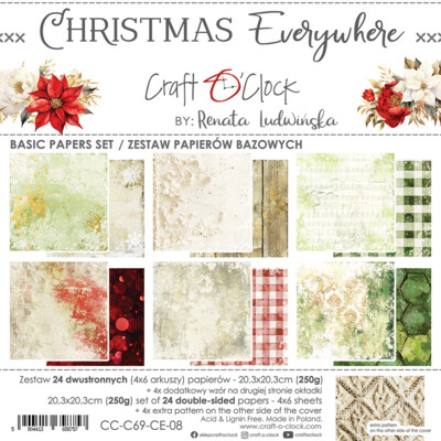 8X8 Basics Paper Pad, Christmas Everywhere