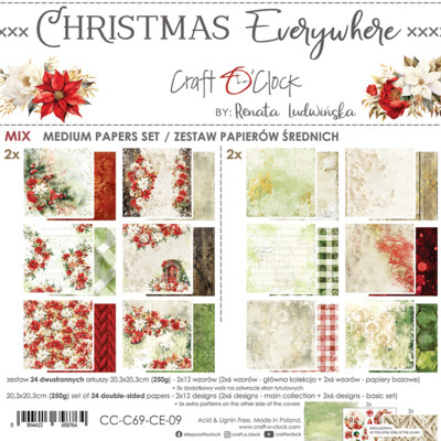 8X8 Mix Paper Pad, Christmas Everywhere