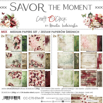 8X8 Mix Paper Pad, Savor the Moment