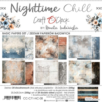 8X8 Basics Paper Pad, Nighttime Chill