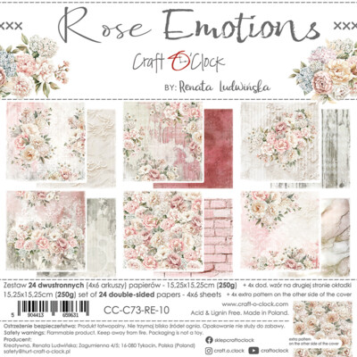 6X6 Paper Pad, Rose Emotions