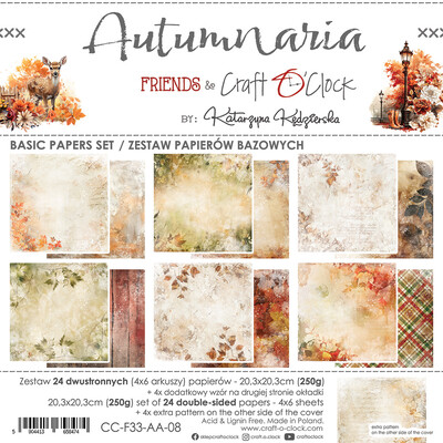 8X8 Basics Paper Pad, Autumnaria