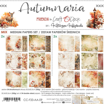 8X8 Mix Paper Pad, Autumnaria