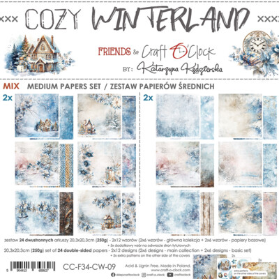 8X8 Mix Paper Pad, Cozy Winterland