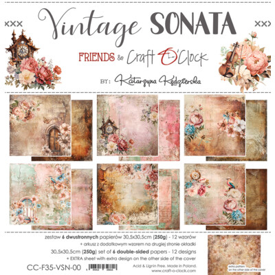 12X12 Paper Pad, Vintage Sonata