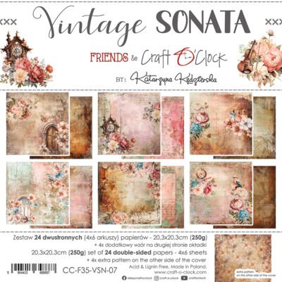 8X8 Paper Pad, Vintage Sonata