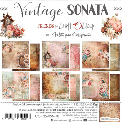 6X6 Paper Pad, Vintage Sonata