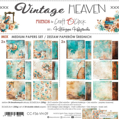 8X8 Mix Paper Pad, Vintage Heaven