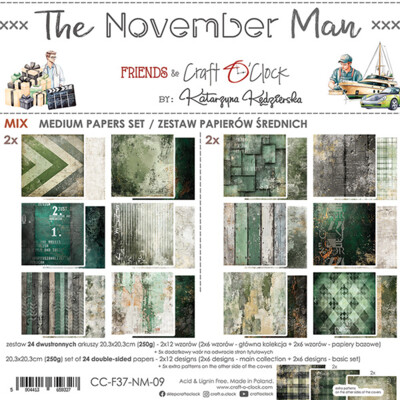 8X8 Mix Paper Pad, The November Man