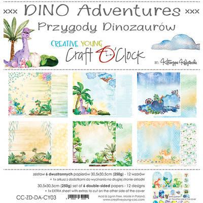 12X12 Paper Pad, Dino Adventures