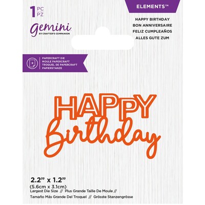 Gemini Mini Die Set, Happy Birthday