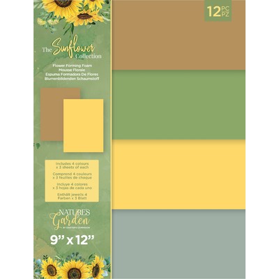 9X12 Flower Forming Foam Pack, Nature's Garden - Sunflower Collection