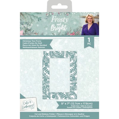 Cut and Emboss Folder, Frosty and Bright - Christmas Tree Frame