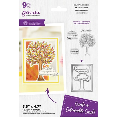 Gemini Stamp & Die Set, Beautiful Branches