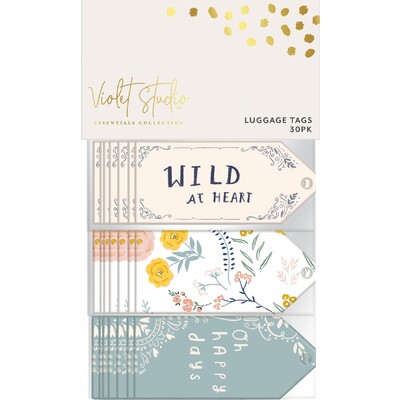 Violet Studio Printed Tags, Handmade Happiness