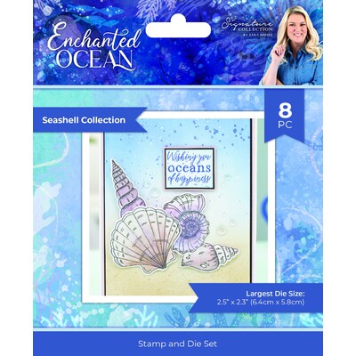 Sara Signature Clear Stamp & Die Set, Enchanted Ocean - Sea Shell Collection