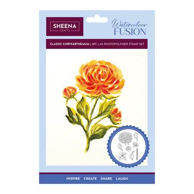 Sheena Crafts Clear Stamp, Classic Chrysanthemum