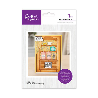 2D Embossing Folder, Kitchen Collection - Kitchen Pantry