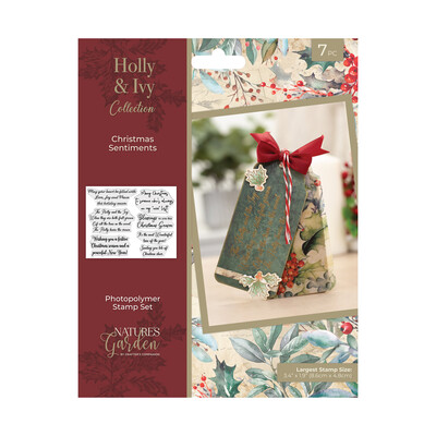 Clear Stamp, Holly & Ivy - Christmas Sentiments