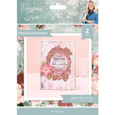 Create-a-Card Metal Die, Sara Signature Christmas Rose - Christmas Rose Wreath