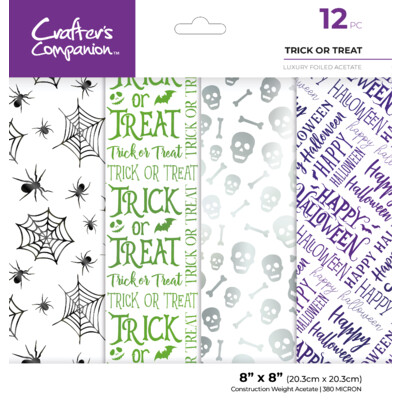 8X8 Luxury Foiled Acetate Pack, Trick or Treat