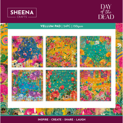 Sheena Crafts 8X8 Vellum Pad, Day of the Dead