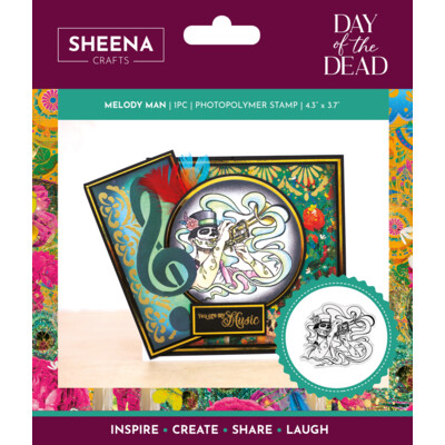 Sheena Crafts Clear Stamp, Day of the Dead - Melody Man