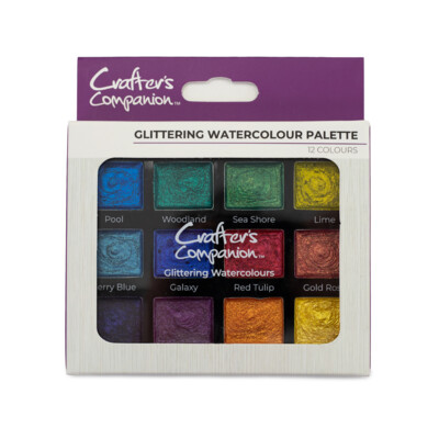 Glitter Watercolour Paint Palette, 12 Colours