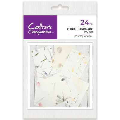 Floral Handmade Paper Pack, 5" x 7"