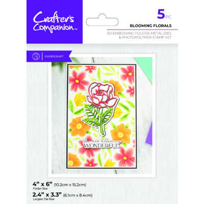 3D Embossing Folder Die & Stamp Set, Blooming Florals