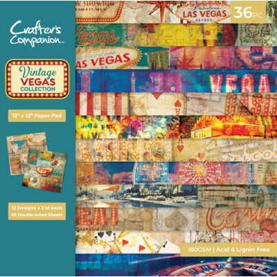 12X12 Paper Pad, Vintage Vegas