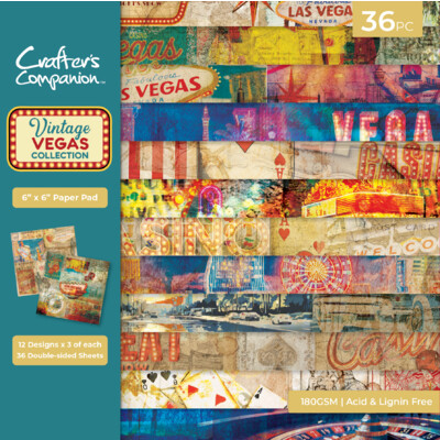 6X6 Paper Pad, Vintage Vegas