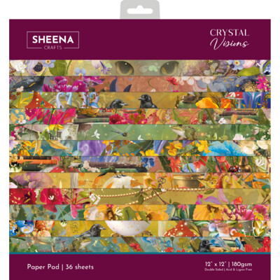 Sheena Crafts 12X12 Paper Pad, Crystal Visions