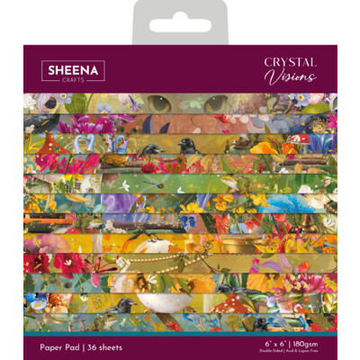 Sheena Crafts 6X6 Paper Pad, Crystal Visions