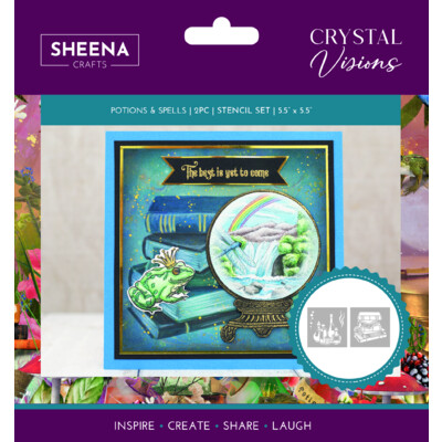 Sheena Crafts Stencil Set, Crystal Visions - Potions & Spells