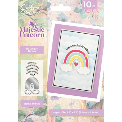 Clear Stamp & Die Set, Majestic Unicorn - Be Unique Be You