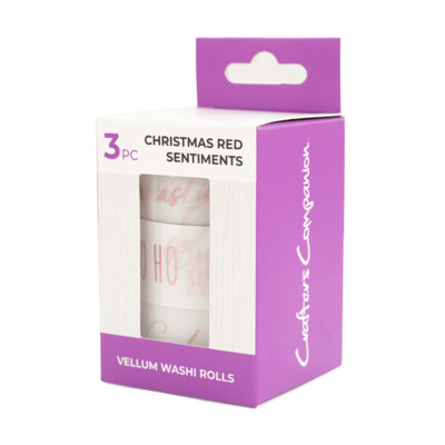 Vellum Washi Rolls, Christmas Red Sentiments