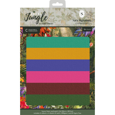 Sara Signature A4 Luxury Linen Paper Pack, Royal Jungle