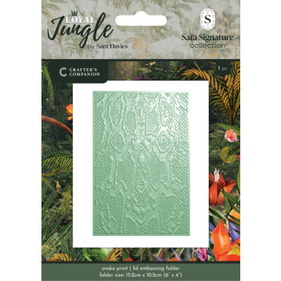 Sara Signature 3D Embossing Folder, Royal Jungle - Snake Print