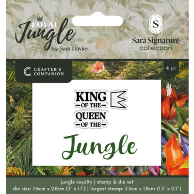 Sara Signature Clear Stamp & Die Set, Royal Jungle - Jungle Royalty