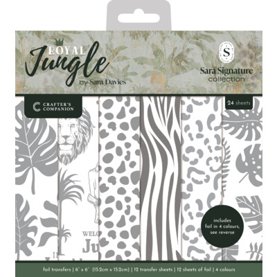 Sara Signature 6X6 Foil Transfers, Royal Jungle