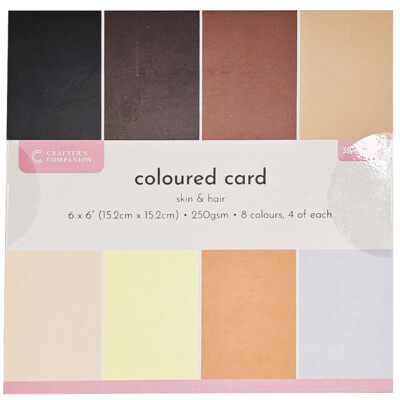 6X6 Coloured Card Pad, Skin & Hair