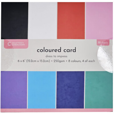 6X6 Coloured Card Pad, Dress to Impress