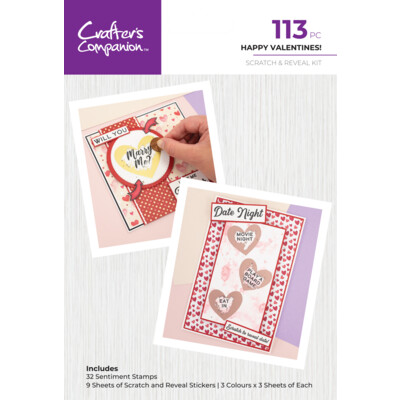 Scratch & Reveal Cardmaking Kit, Happy Valentines!